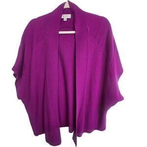 Nordstrom Womens 100% Cashmere Cardigan Sweater Size S/M Quiet Luxury Open Front